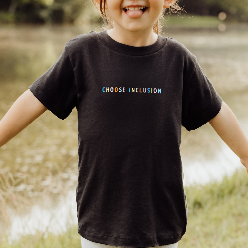 Embroidered Choose Inclusion Tee - Black *Limited Sizes