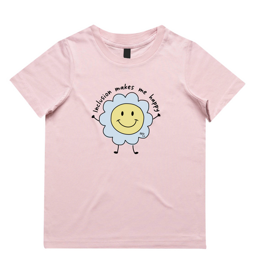 Happy Inclusion Tee (KIDS) - Pink *Sizes 1-4 Only