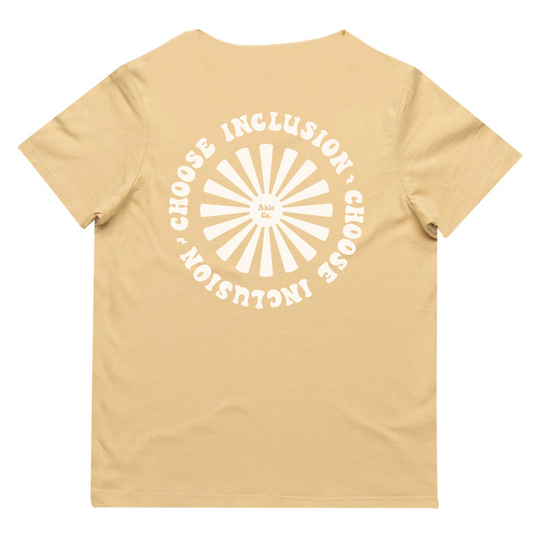 Retro Choose Inclusion Tee (KIDS) - Tan *Sizes 10 & 14 Only