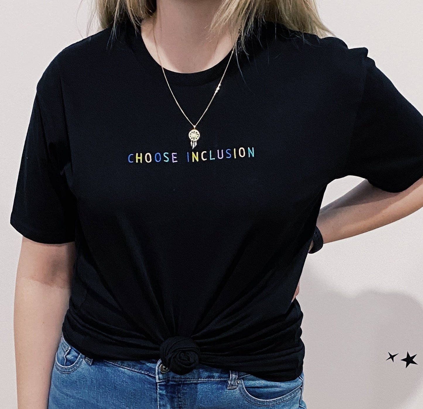 Embroidered Choose Inclusion Tee - XS Only